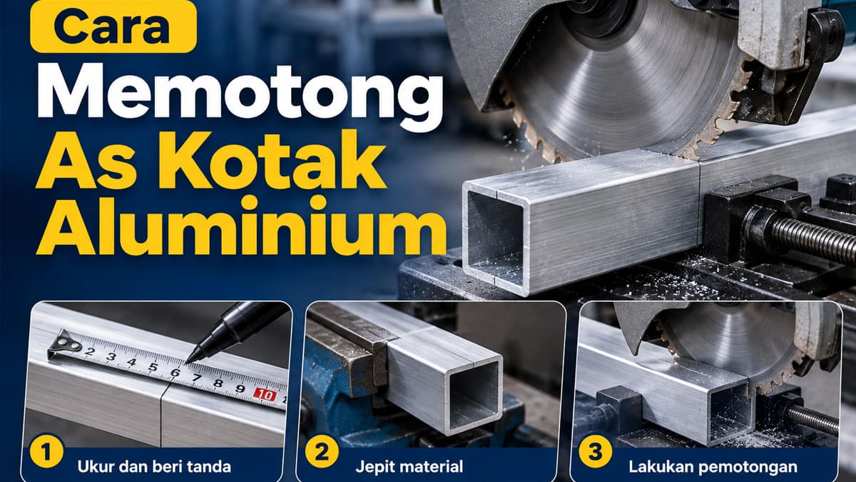 Cara Memotong As Kotak Aluminium