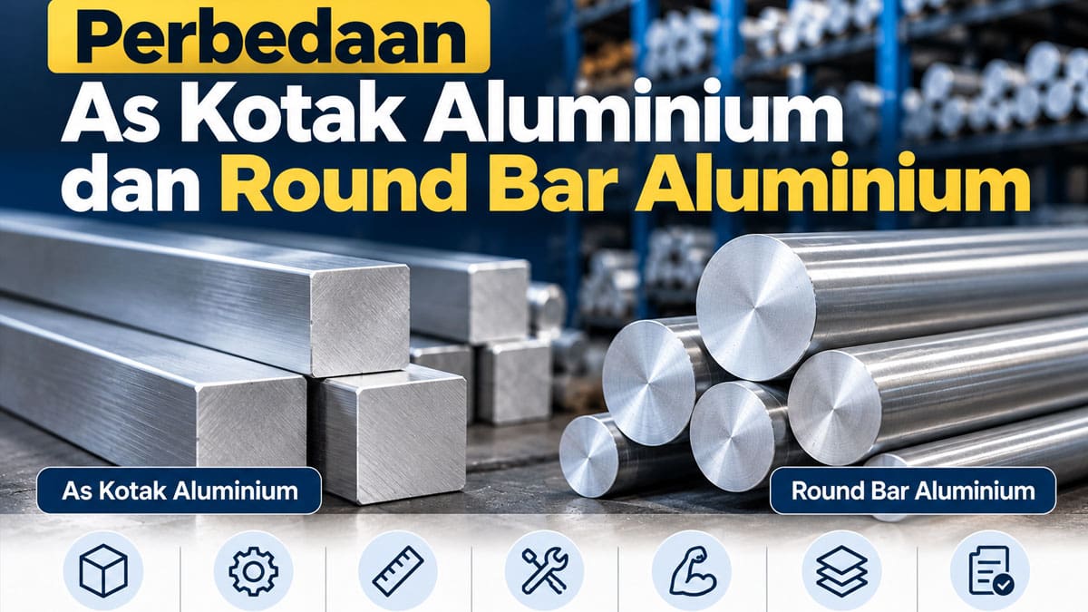 Perbedaan As Kotak Aluminium dan Round Bar Aluminium