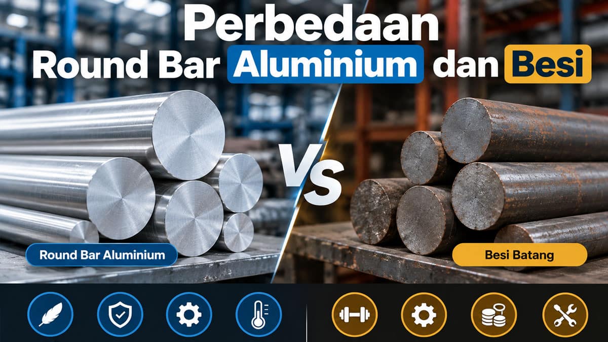 Perbedaan Round Bar Aluminium dan Besi