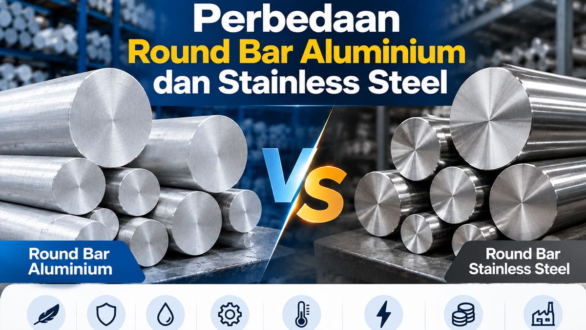 Perbedaan Round Bar Aluminium dan Stainless Steel