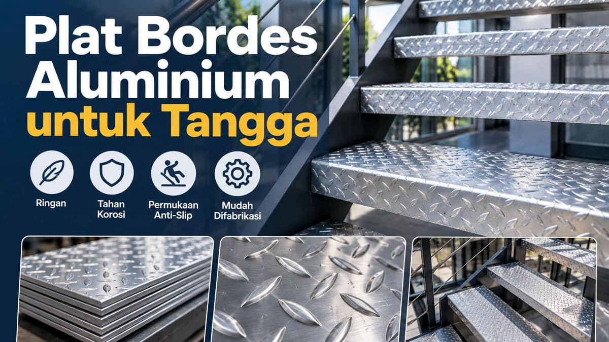 Plat Bordes Aluminium untuk Tangga