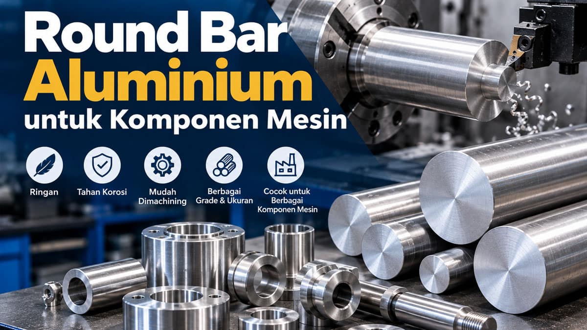 Round Bar Aluminium untuk Komponen Mesin