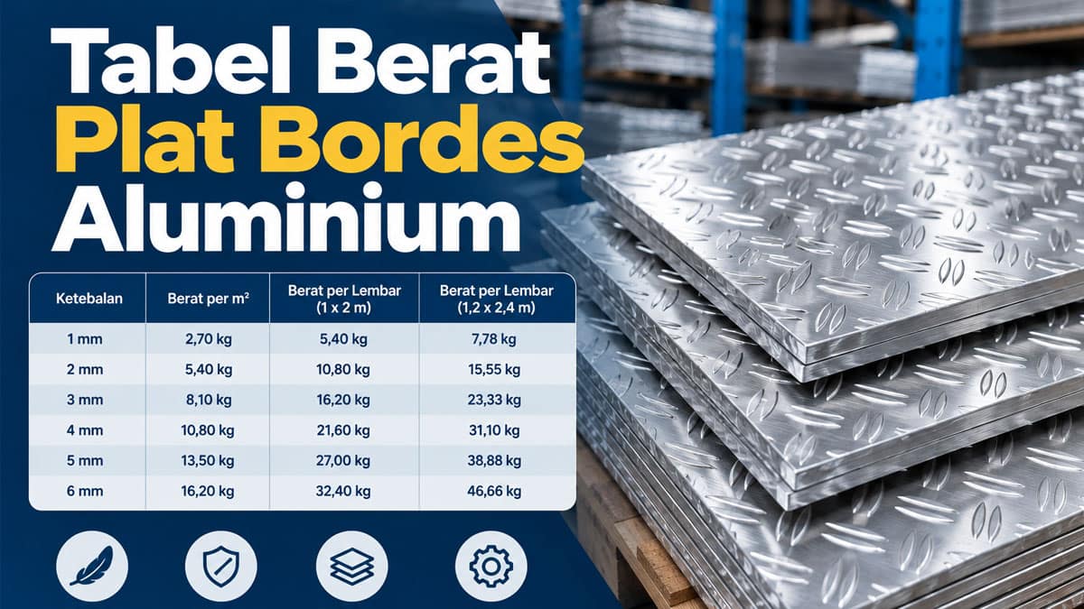 Tabel Berat Plat Bordes Aluminium