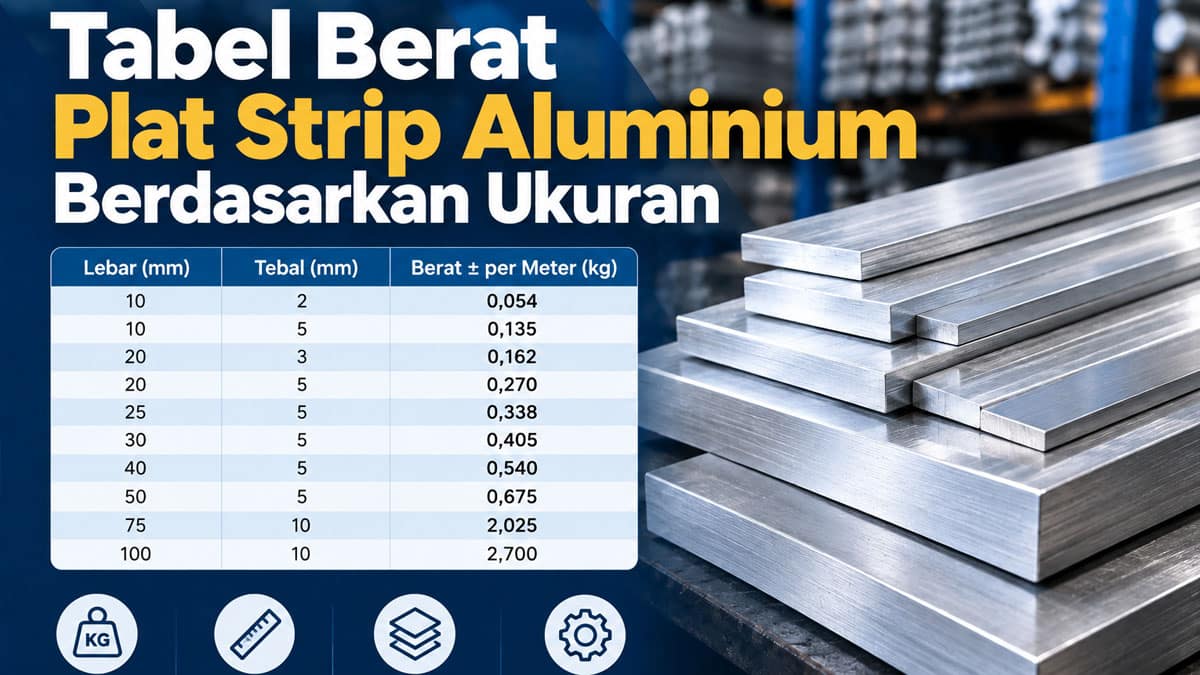 Tabel Berat Plat Strip Aluminium Berdasarkan Ukuran