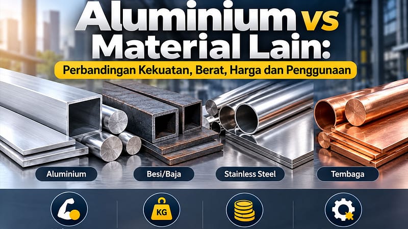 Aluminium vs Material Lain, Perbandingan Kekuatan, Berat, Harga dan Penggunaan