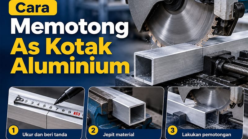 Cara Memotong As Kotak Aluminium