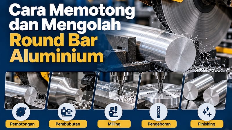 Cara Memotong dan Mengolah Round Bar Aluminium