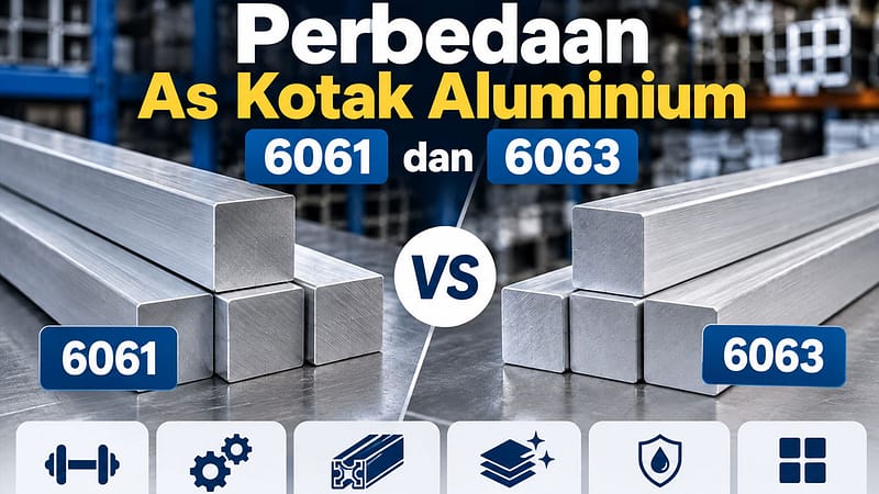 Perbedaan As Kotak Aluminium 6061 dan 6063