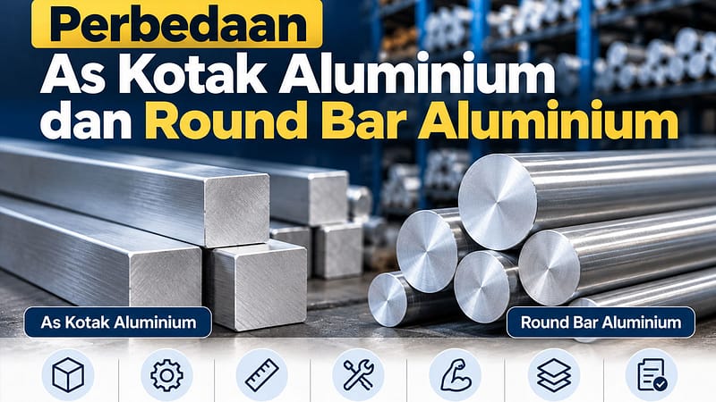 Perbedaan As Kotak Aluminium dan Round Bar Aluminium