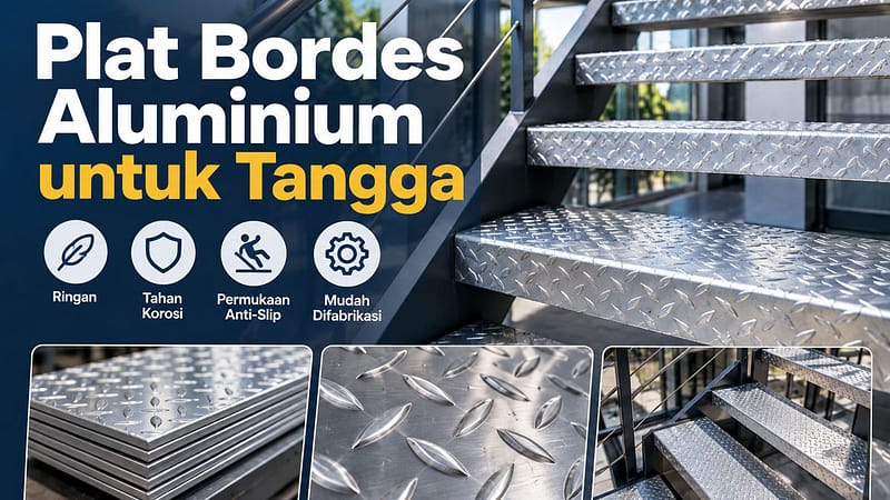 Plat Bordes Aluminium untuk Tangga
