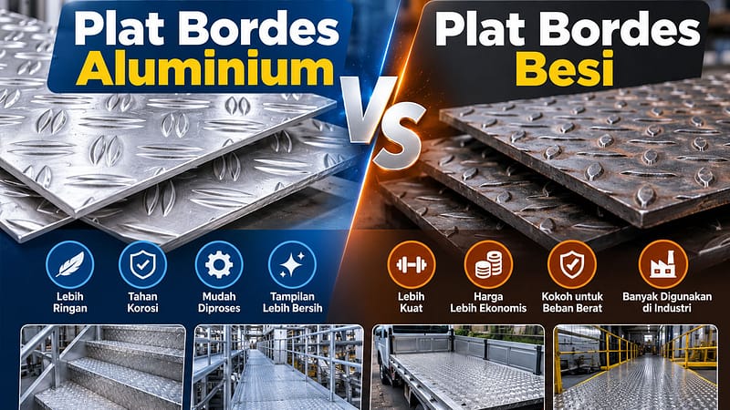 Plat Bordes Aluminium vs Plat Bordes Besi