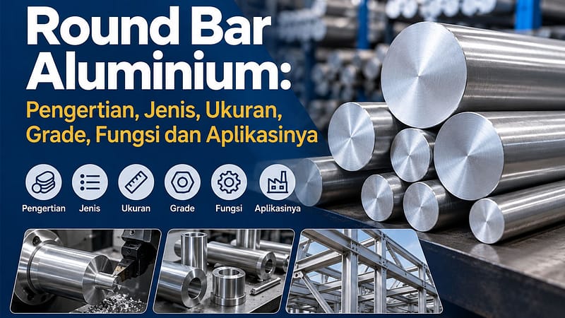 Round Bar Aluminium, Pengertian, Jenis, Ukuran, Grade, Fungsi dan Aplikasinya