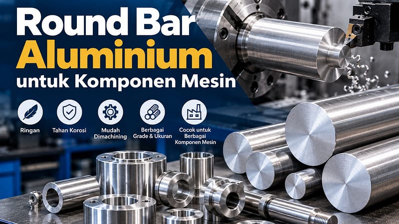 Round Bar Aluminium untuk Komponen Mesin