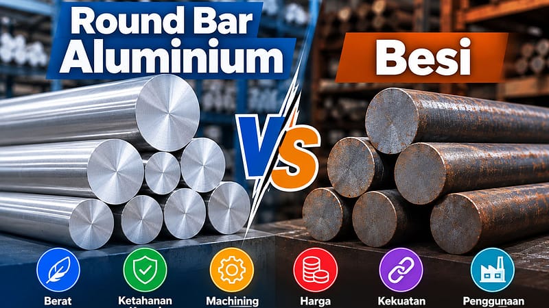 Round Bar Aluminium vs Besi