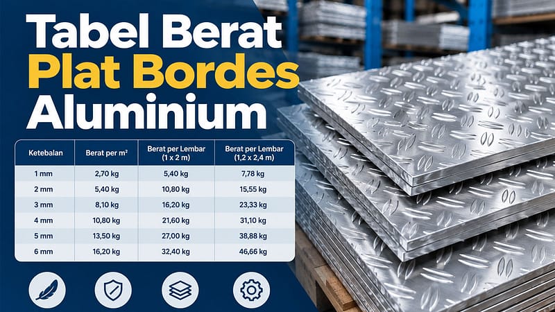 Tabel Berat Plat Bordes Aluminium