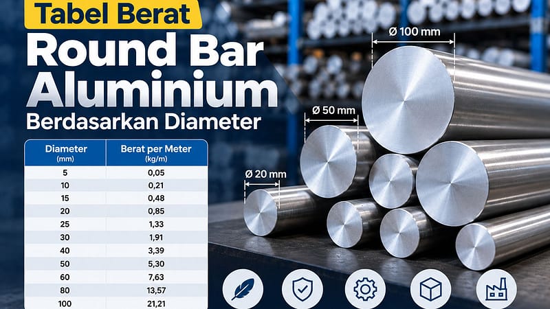 Tabel Berat Round Bar Aluminium Berdasarkan Diameter
